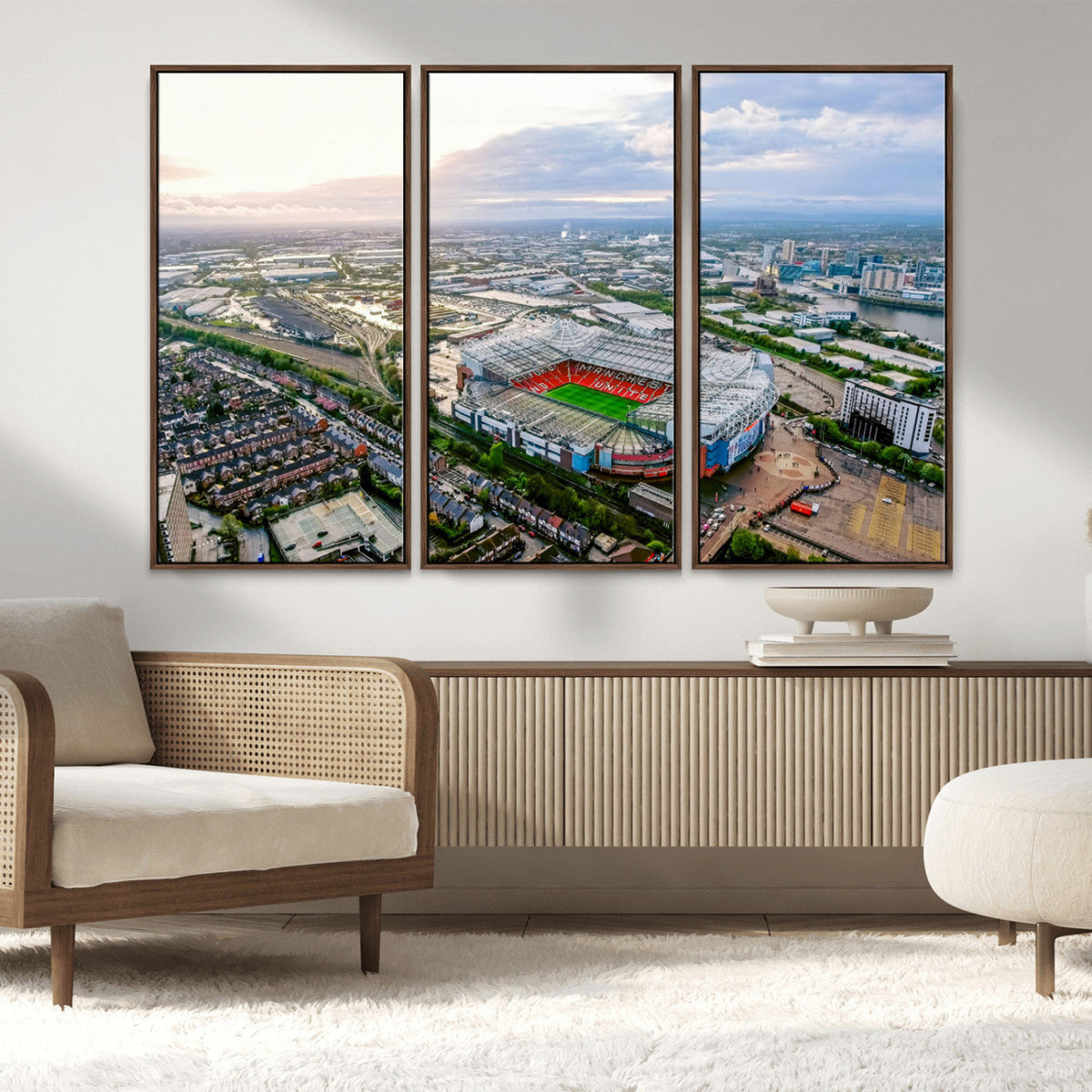 Old Trafford Manchester United Stadium Wall Art Canvas Print