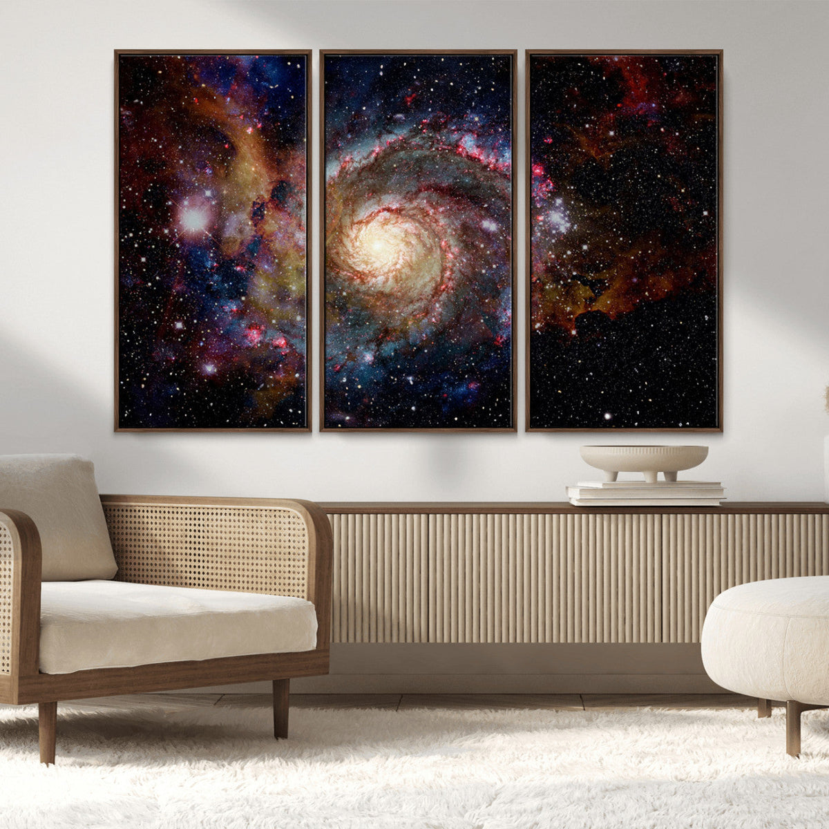 Nebula and Galaxies in Space Wall Art Canvas Print, Spiral