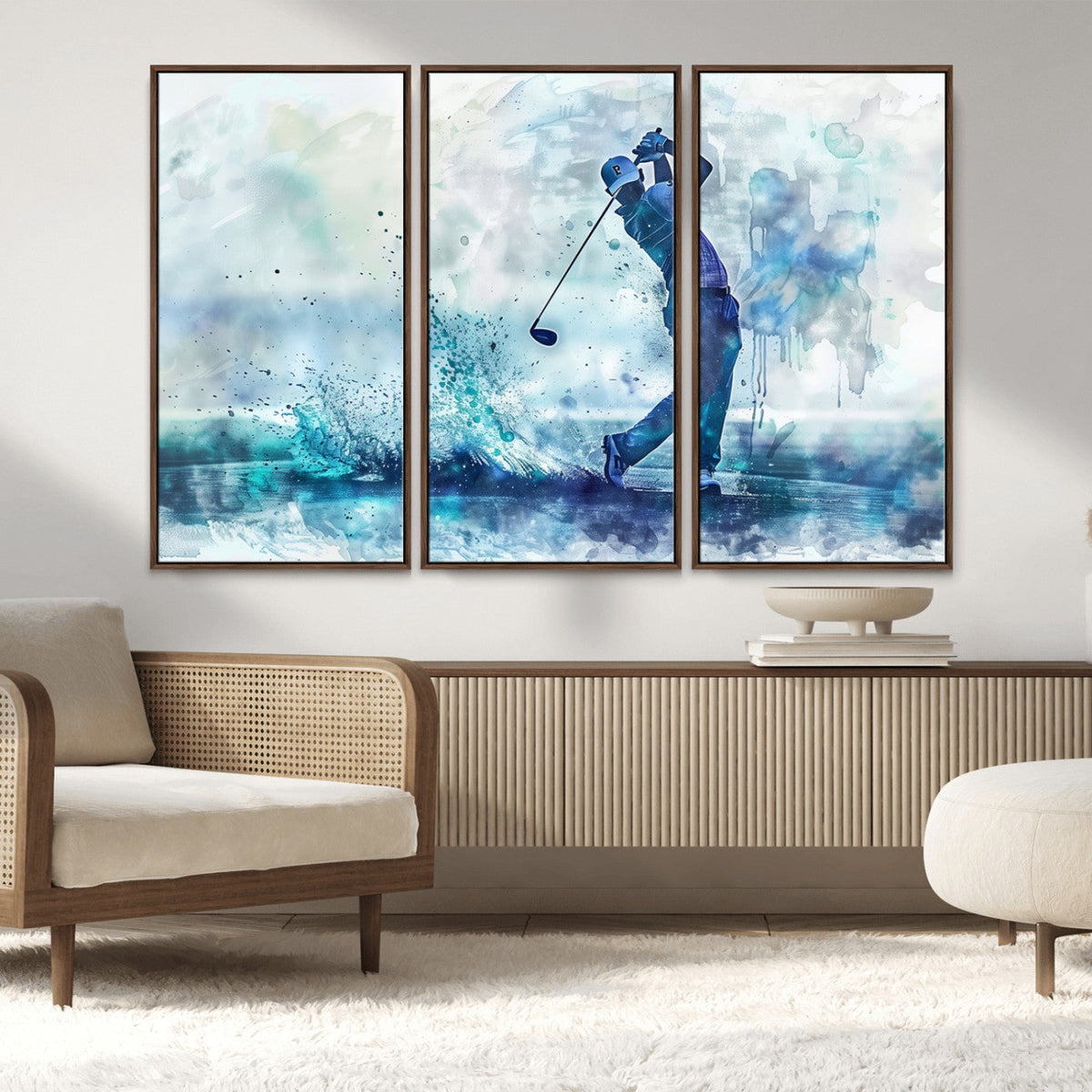 Golf Swing Wall Art Canvas Print - Sports-Inspired