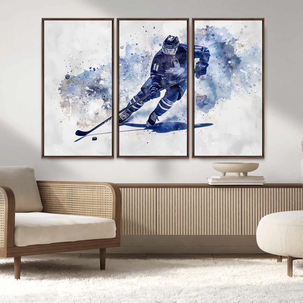 Hockey Player Wall Art Canvas Print - Sports-Inspired
