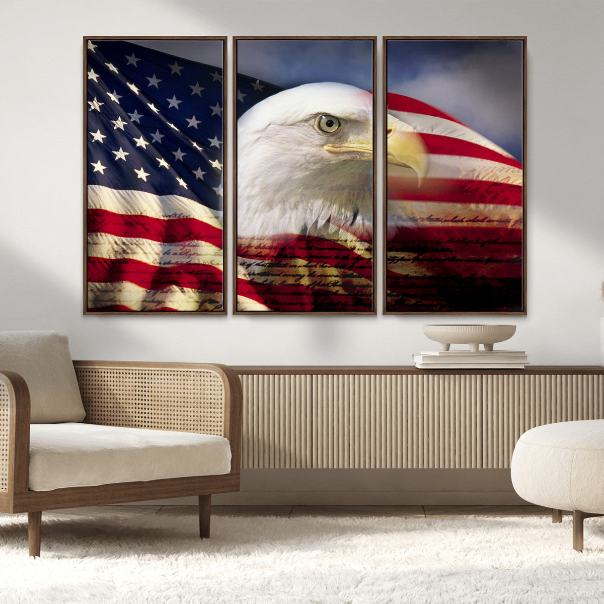 American Flag Eagle Symbol Wall Art, American Flag Eagle