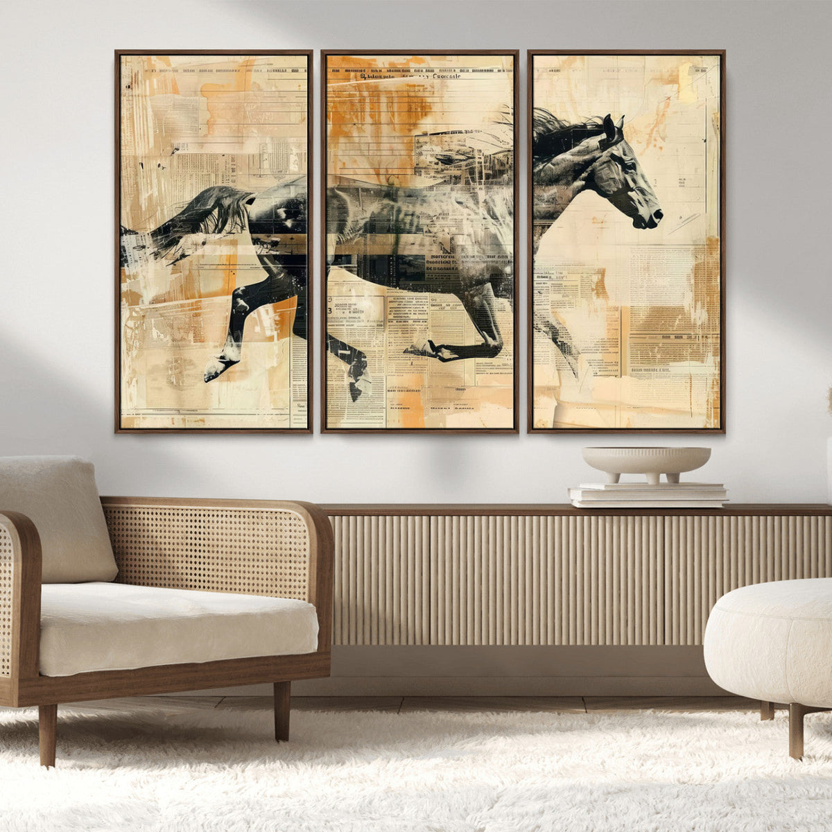 Chines Style Running Horse Western Wall Art | Farmhouse Wall