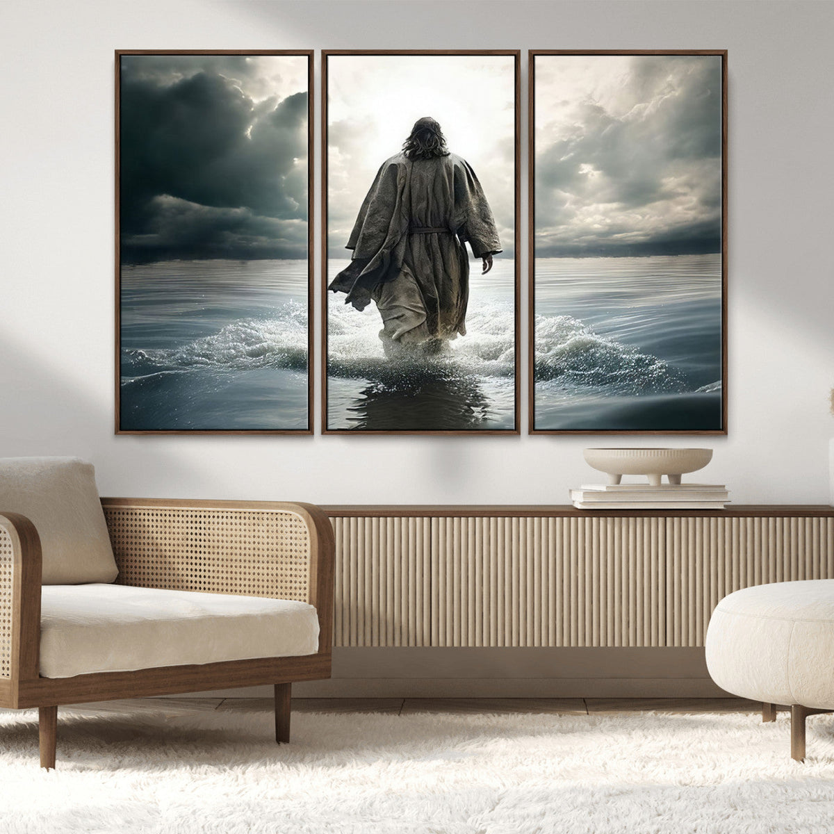 Jesus Walking on Water Wall Art | Canvas Print | Ready to