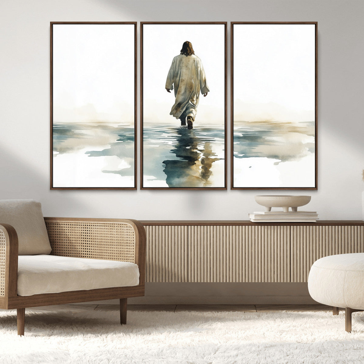 Abstract Jesus Wall Art Canvas Print, Christian Wall Art,