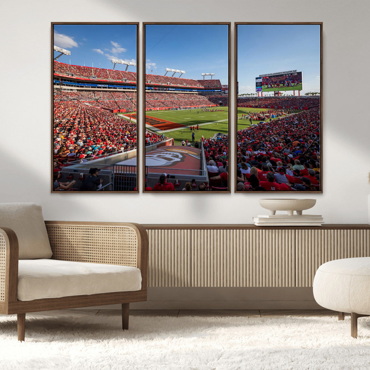 Florida Tampa Raymond James Stadium Wall Art Canvas Print -
