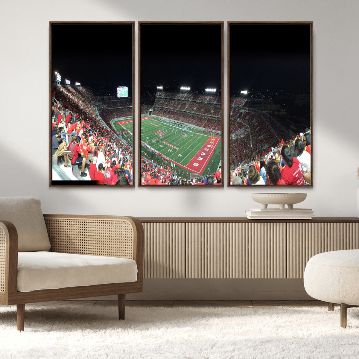 Houston Cougars Football Team Print - Houston TDECU Stadium