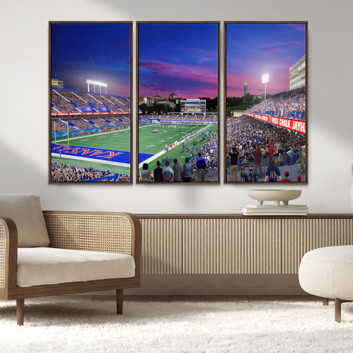 University of Kansas Jayhawks Football Team Print Canvas-