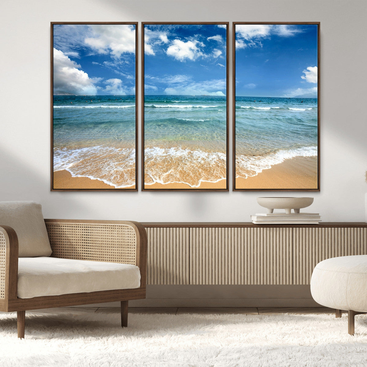 Sea View From the Beach Canvas Print