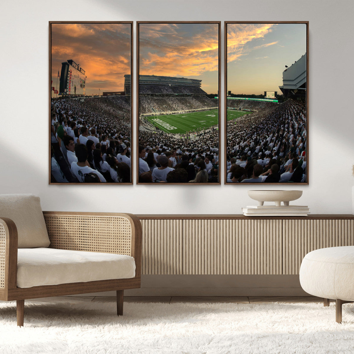 Michigan State Spartans Football Team Print - East Lansing