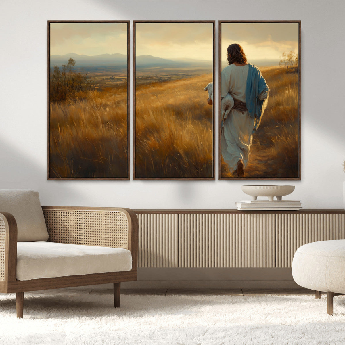 Jesus the Good Shepherd Wall Art Canvas Print -