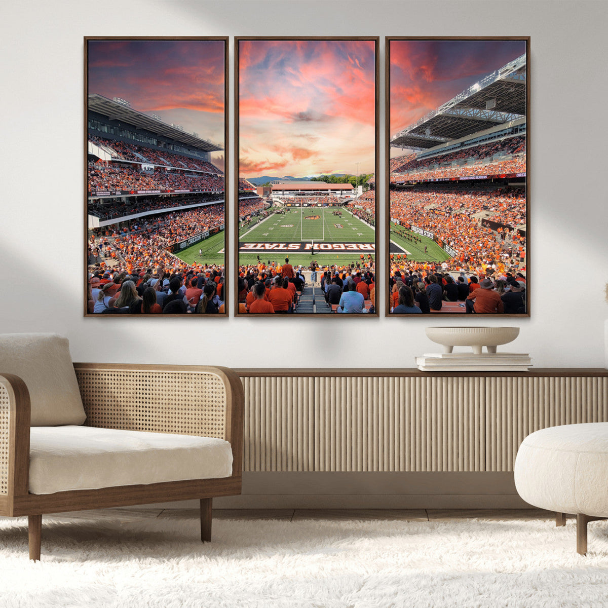 Oregon State Beavers Football Team Print - Corvallis Reser