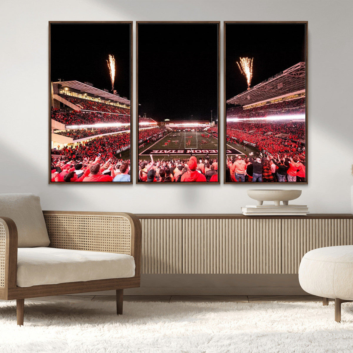 Oregon State Beavers Football Team Print - Corvallis Reser