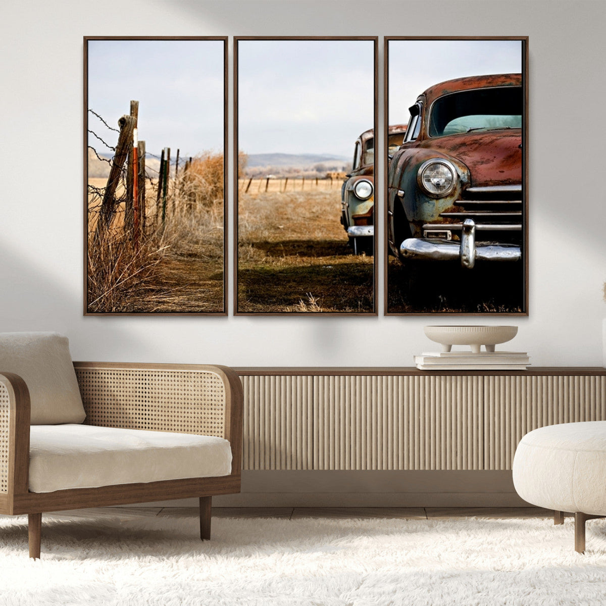Classic Cars Vintage Wall Art Canvas Print