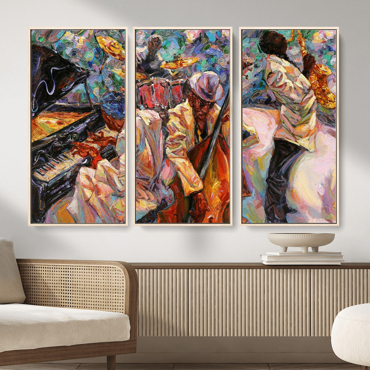 African American Jazz Art Music Abstract Wall Art Painting