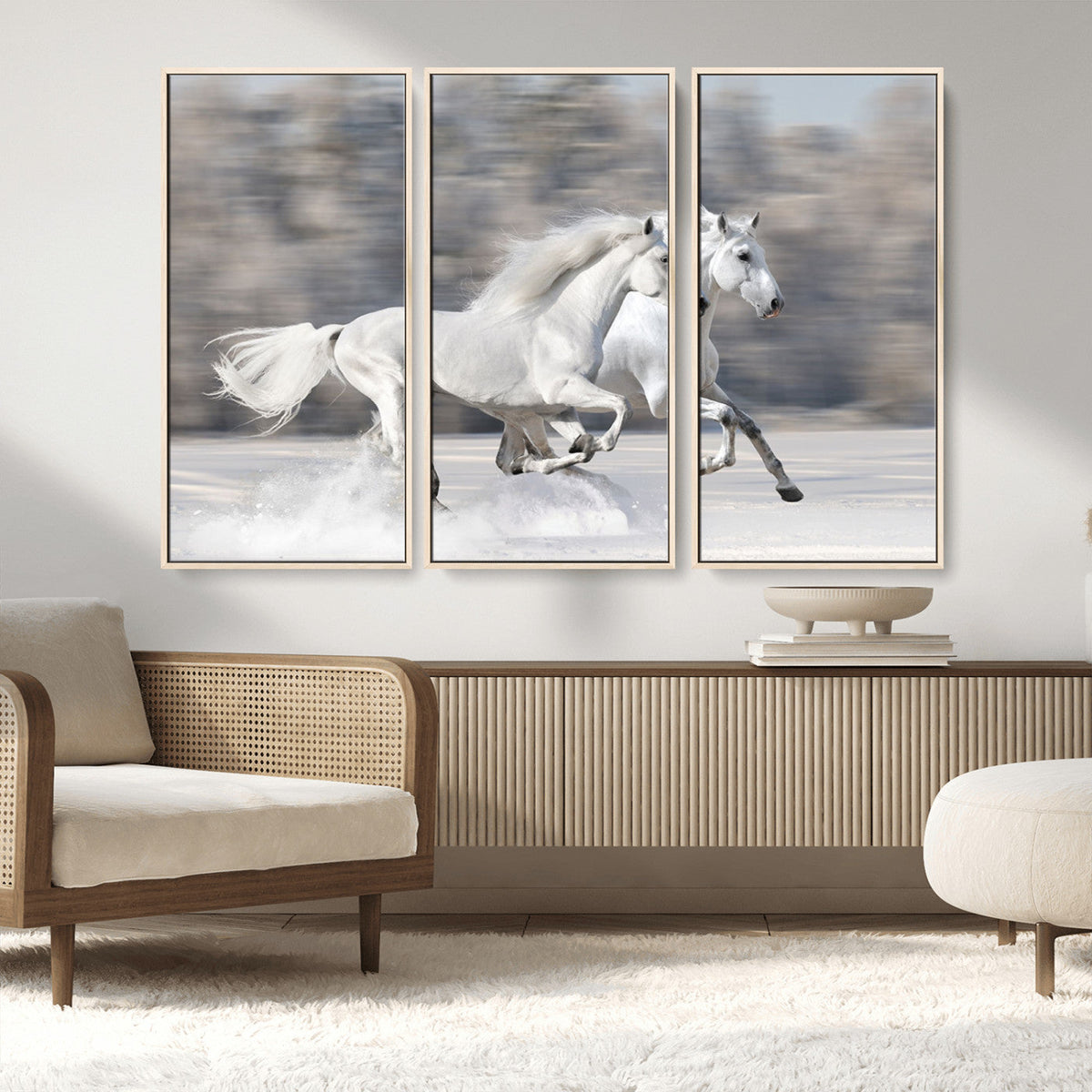 The White Horses Wall Art, Framed White Horses Wall Art