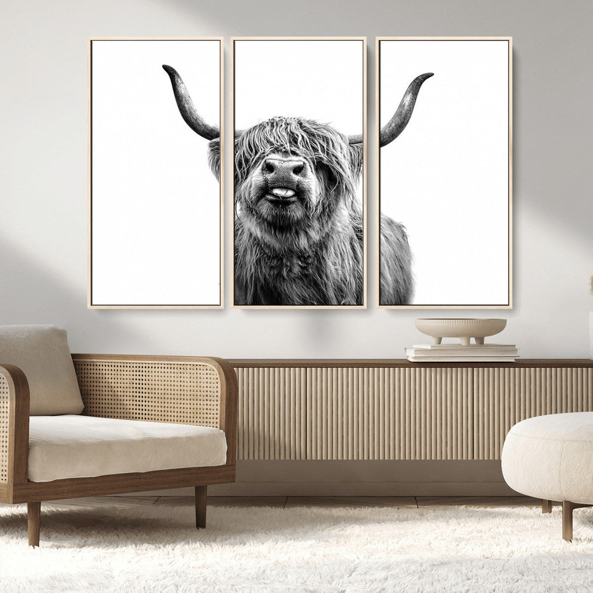 Fanny Scottish Highland Cow Cattle Art Print Farmhouse Wall