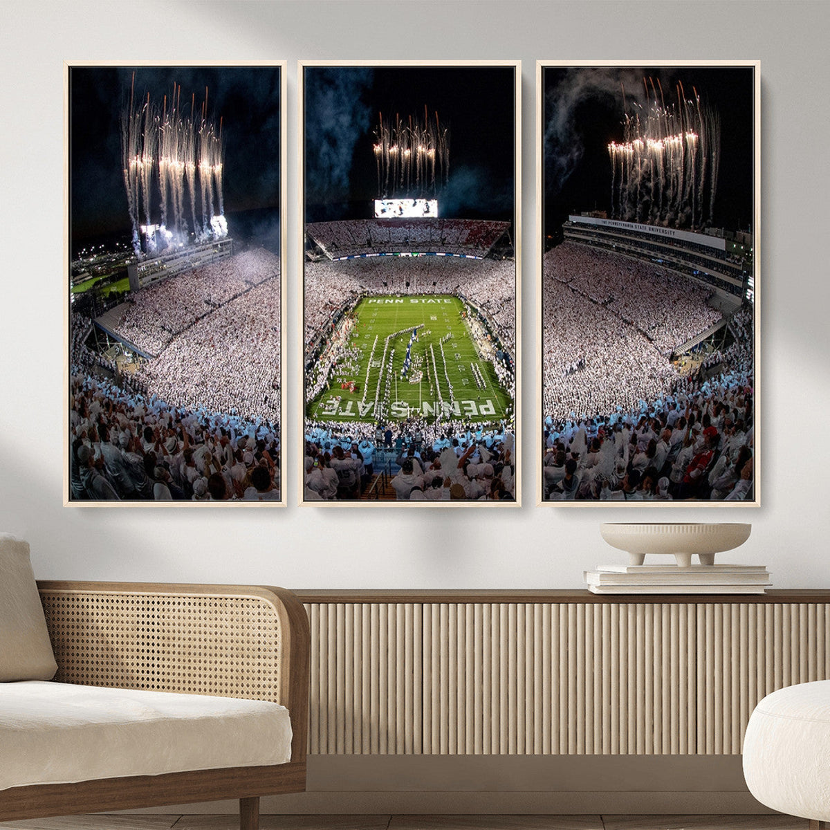 Penn State Football Wall Art Canvas Print – Framed Stadium
