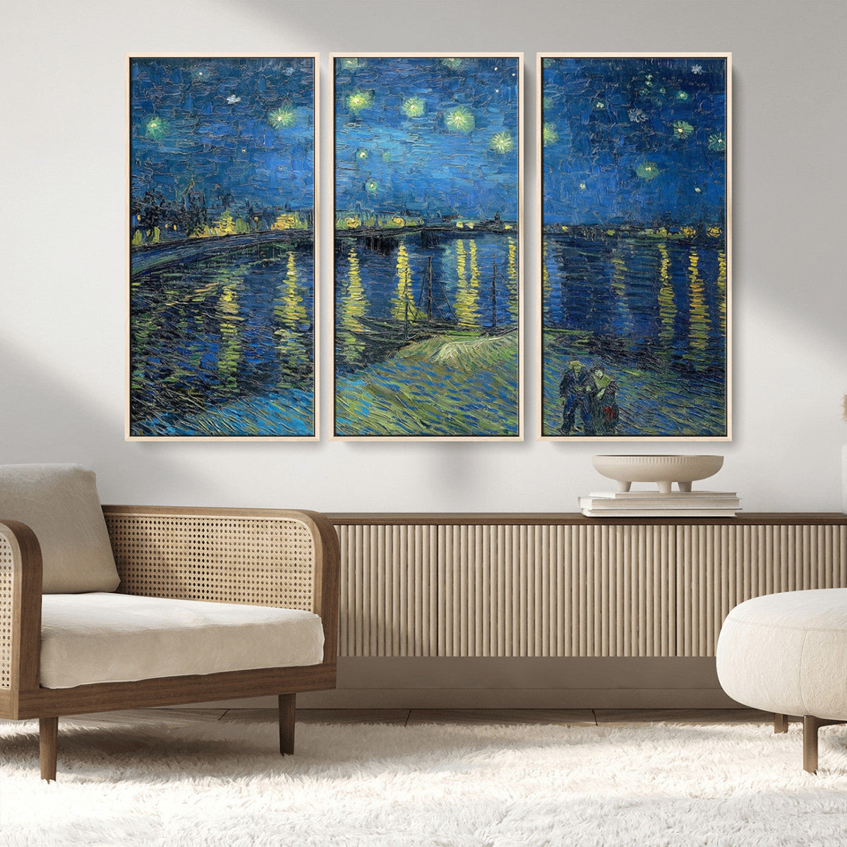 Vincent van Gogh Starry Night over the Rhone Abstract Wall