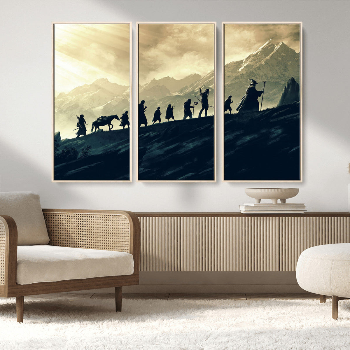 Fellowship Journey Wall Art – Fantasy Adventure Canvas Print