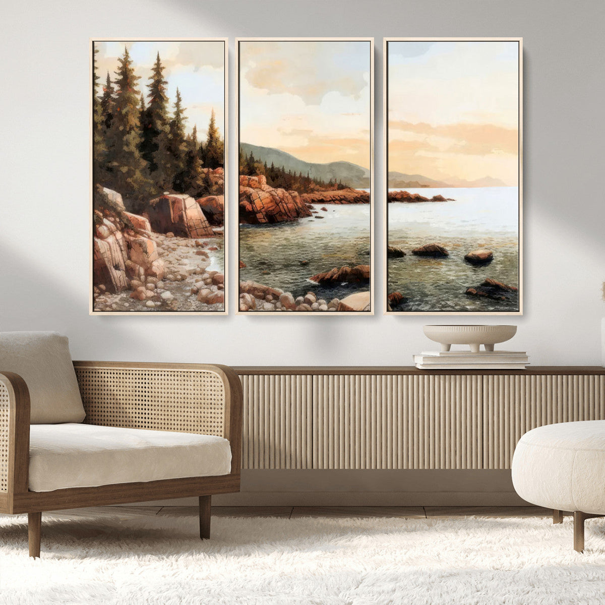 Serene Coastal View of Acadia National Park Wall Art -