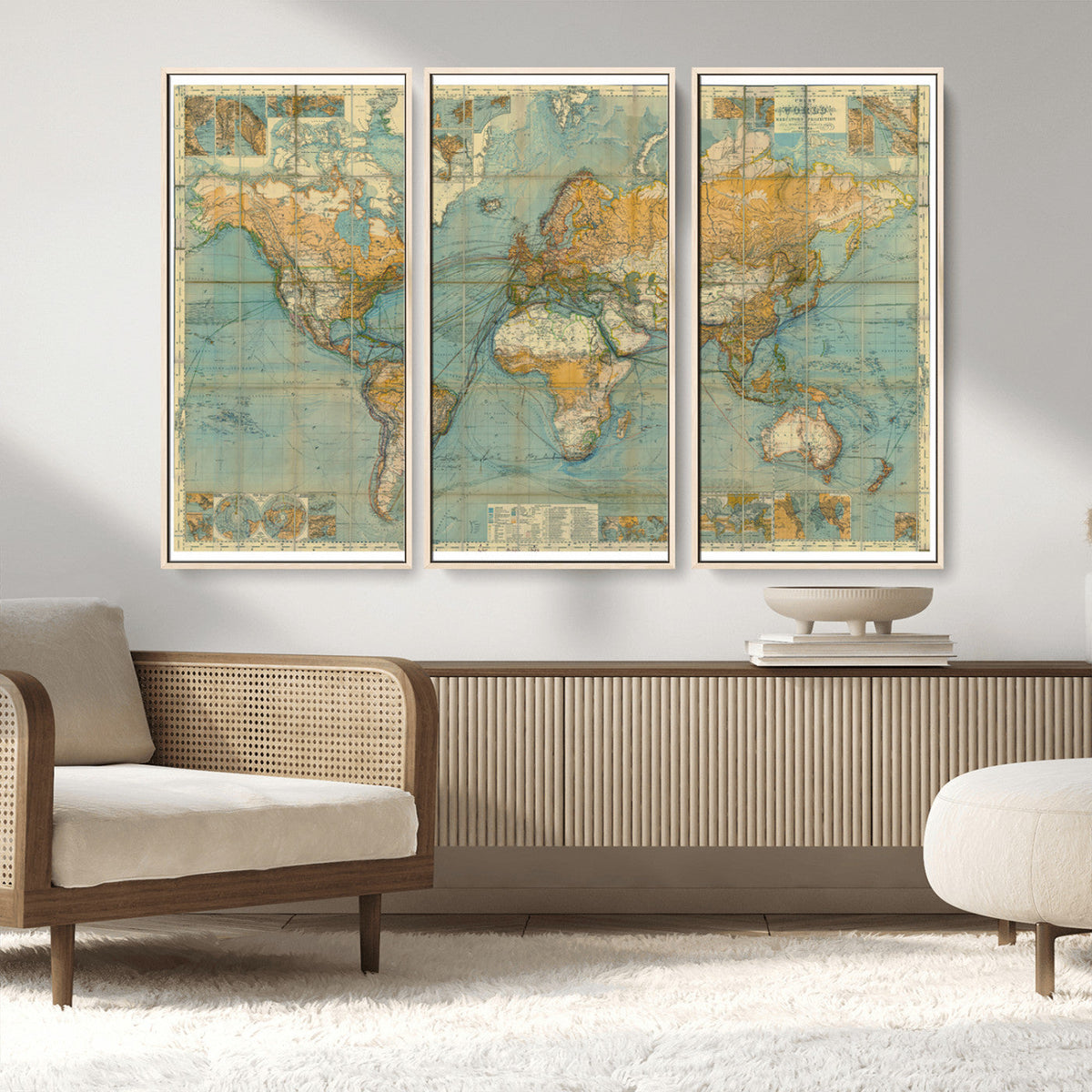 Push Pin World Map Canvas Print – Travel Tracker Wall Art