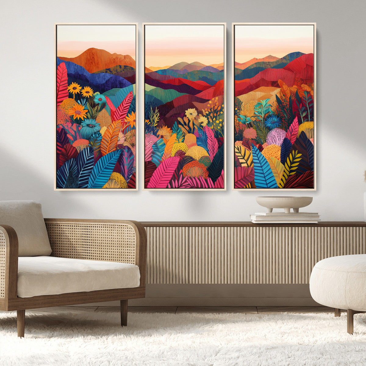 YAYOI KUSAMA Abstract Print - Landscape Canvas Wall Art