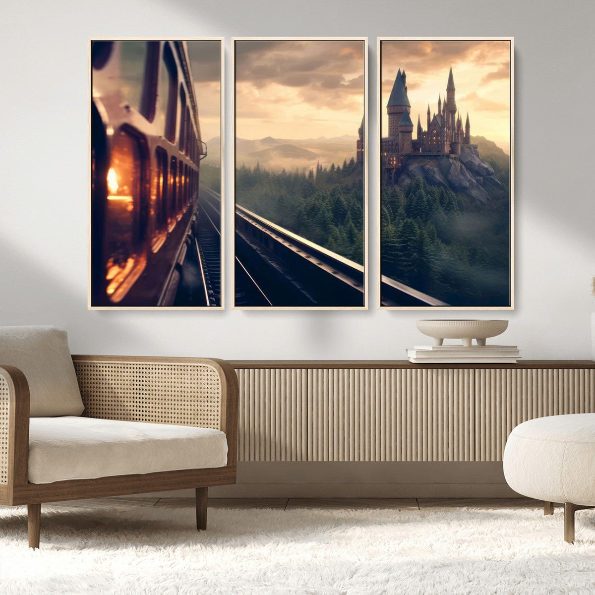 Harry Castle Wall Art Canvas Print, Wizard School Wall Art