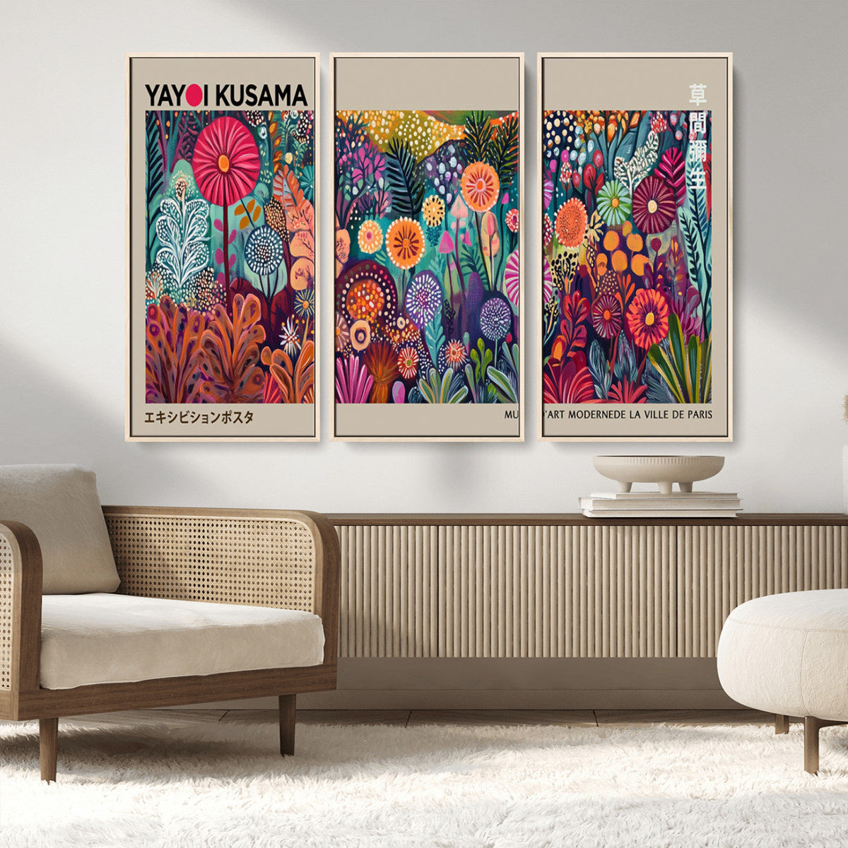 Yayoi Kusama Wall Art Canvas Print, Abstract Art, Large