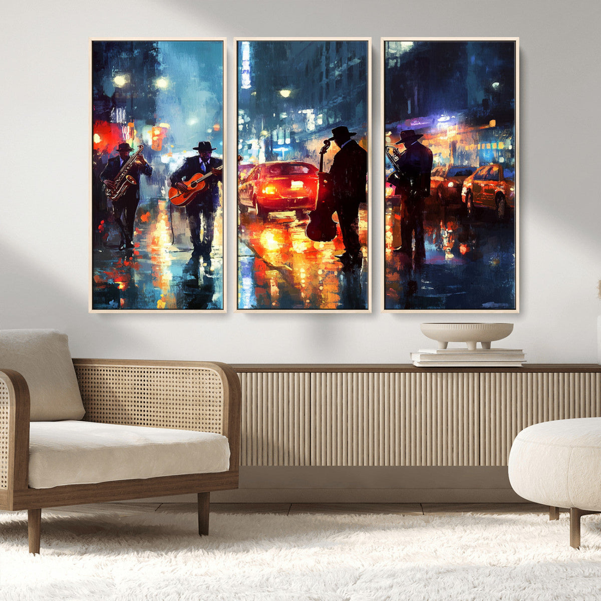African American Jazz Canvas Wall Art Print – Abstract Music