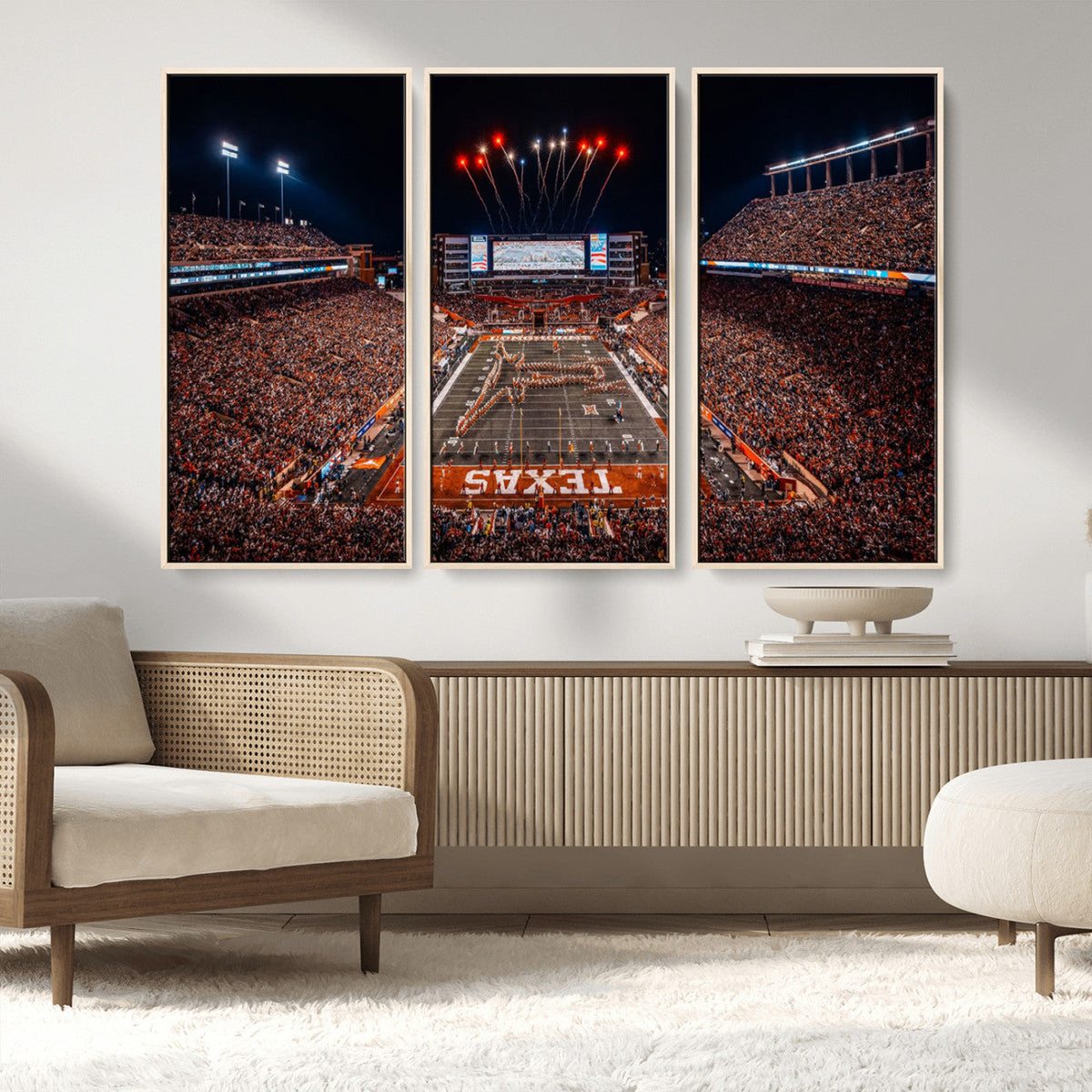 Texas Stadium Night Game Wall Art Canvas Print – Vibrant