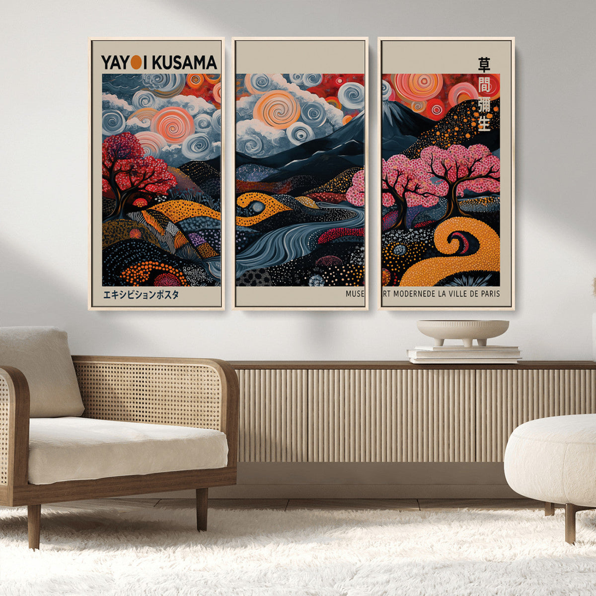 Modern Japanese Wall Art Canvas Print – Framed Contemporary