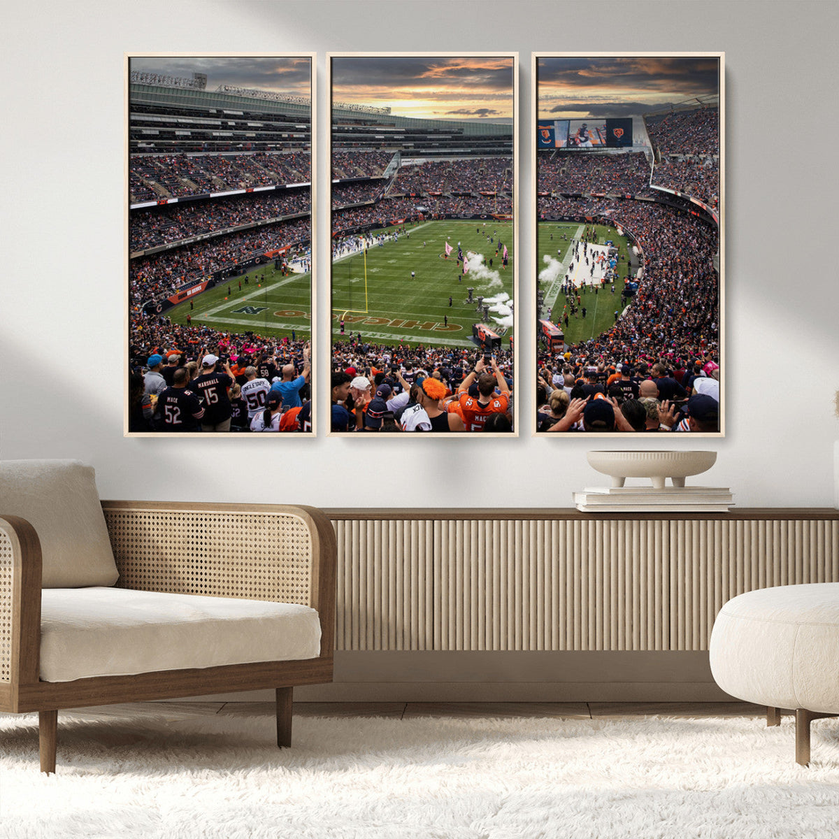 Chicago Bears Soldiers Field Wall Art Canvas Print – Framed