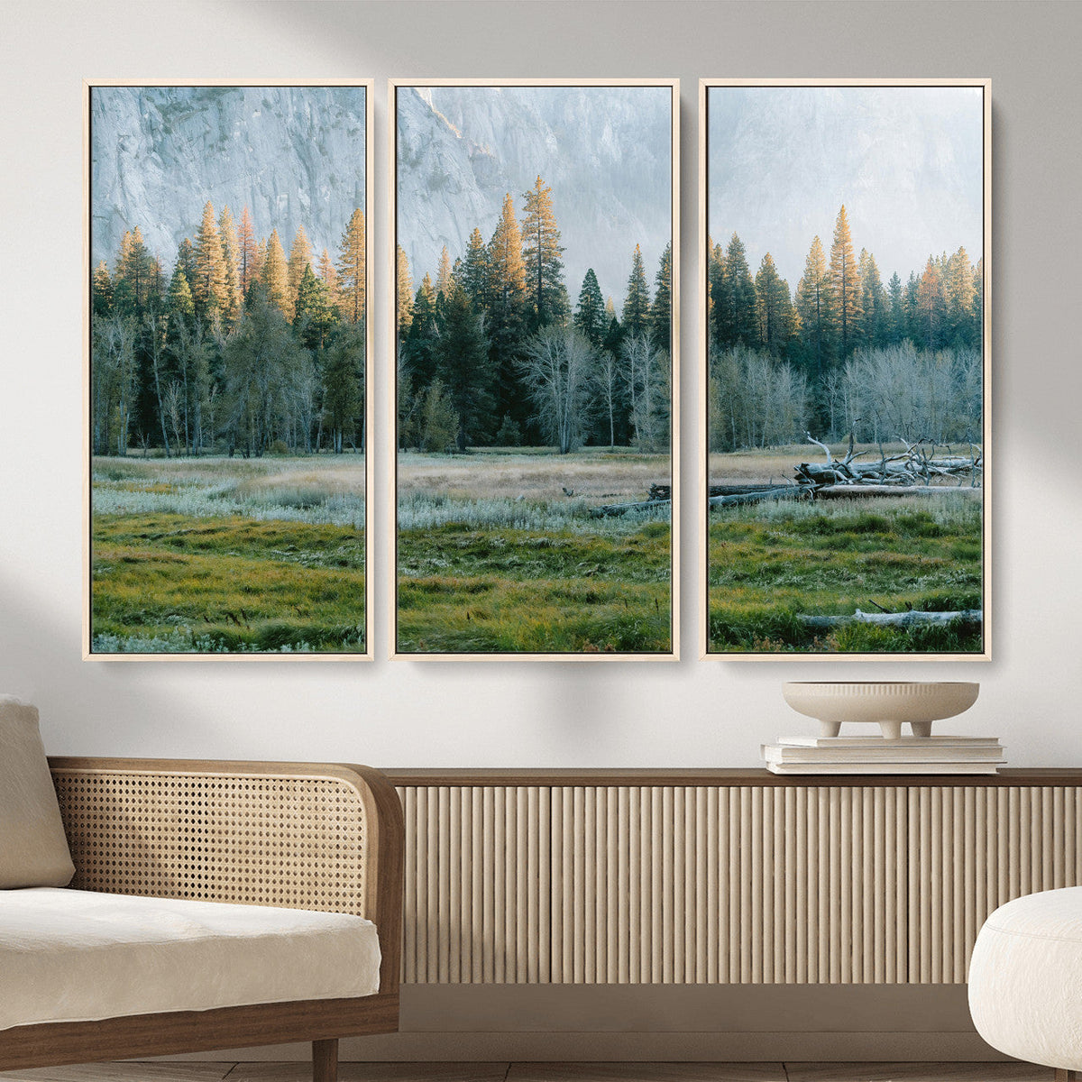 Forest Meadow Wall Art Canvas Print, Pine Tree Landscape