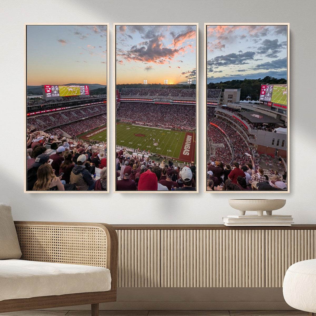 Donald W. Reynolds Razorback Stadium Wall Art Canvas Print –