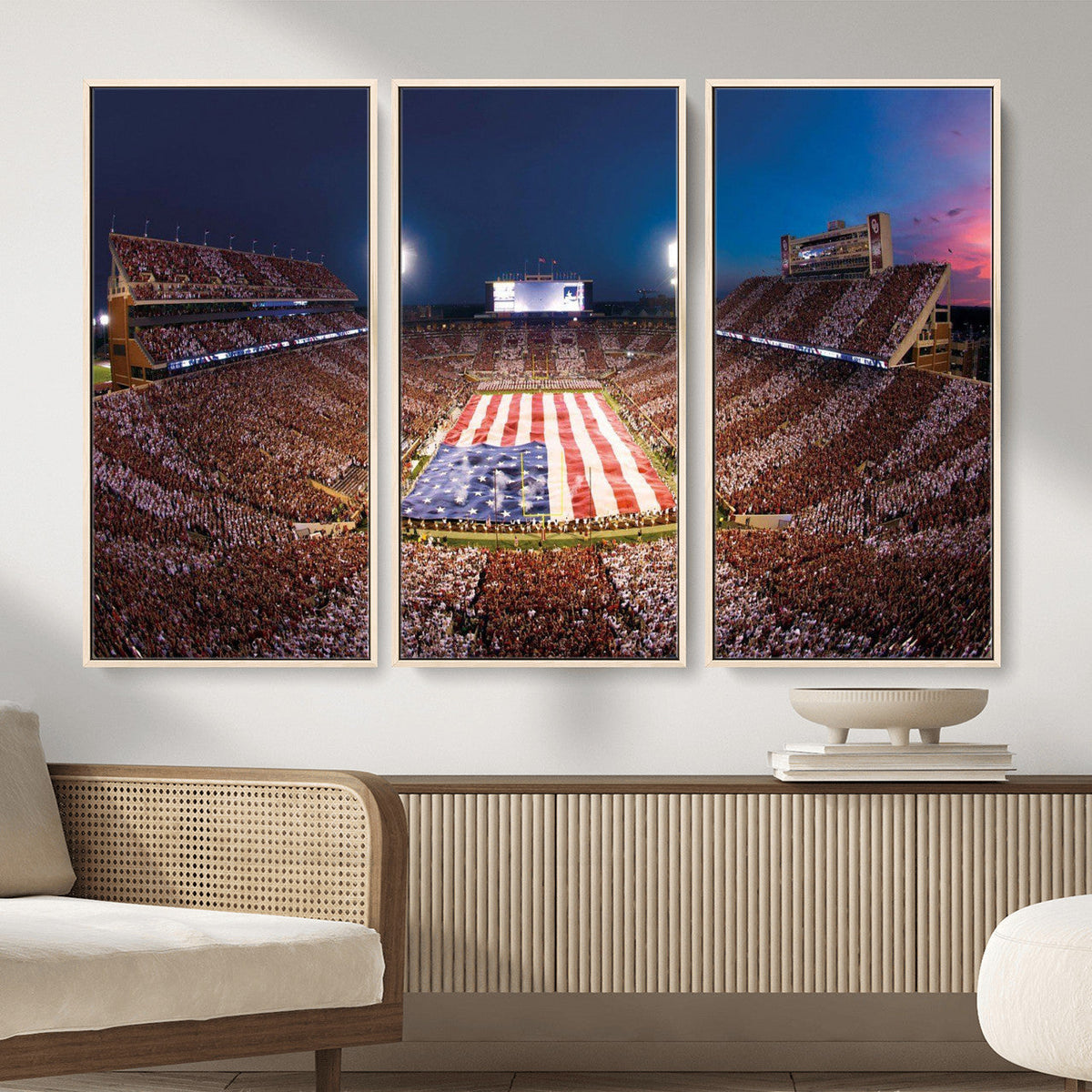 Oklahoma Memorial Stadium Wall Art Canvas Print – Oklahoma