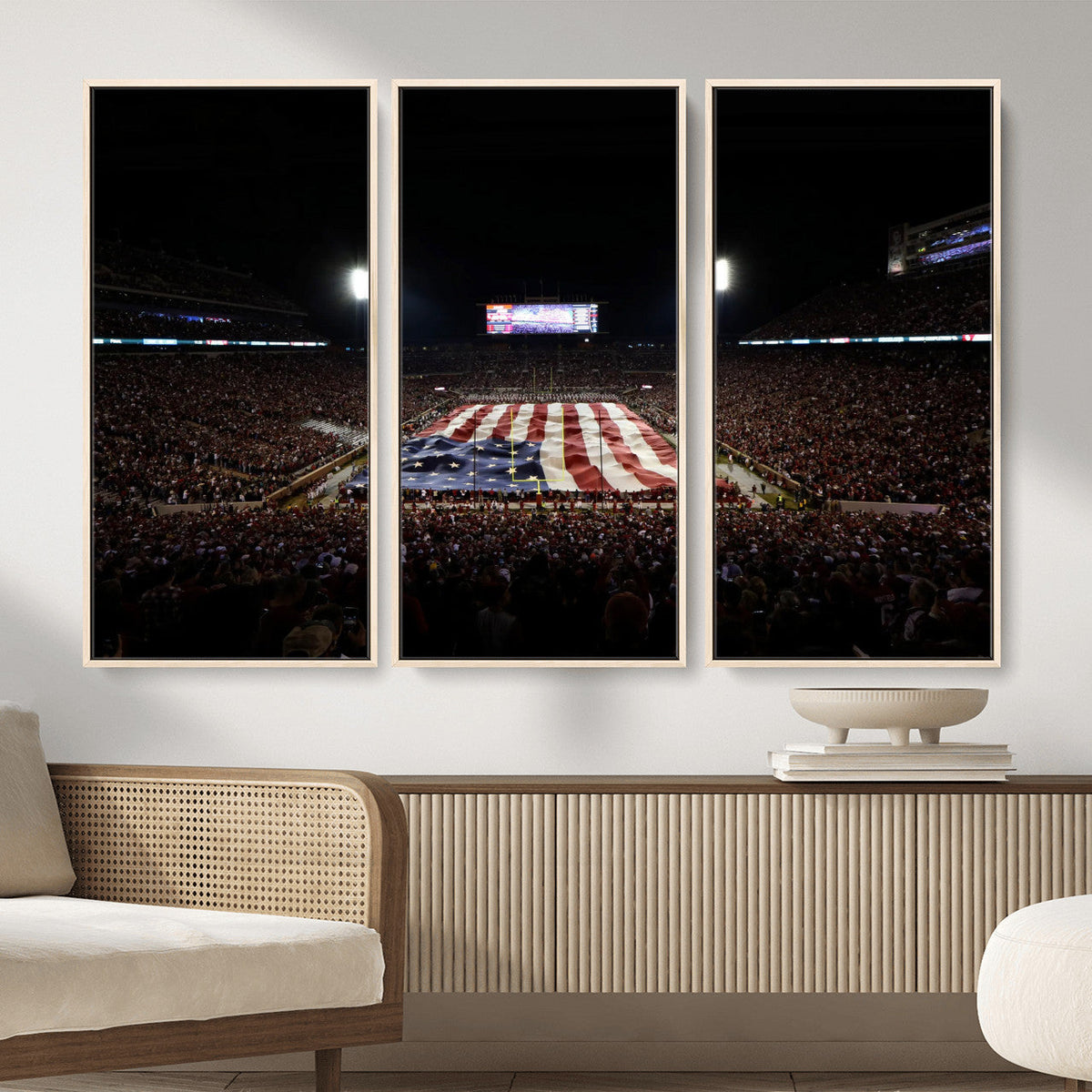 Oklahoma Memorial Stadium Wall Art Canvas Print – Oklahoma