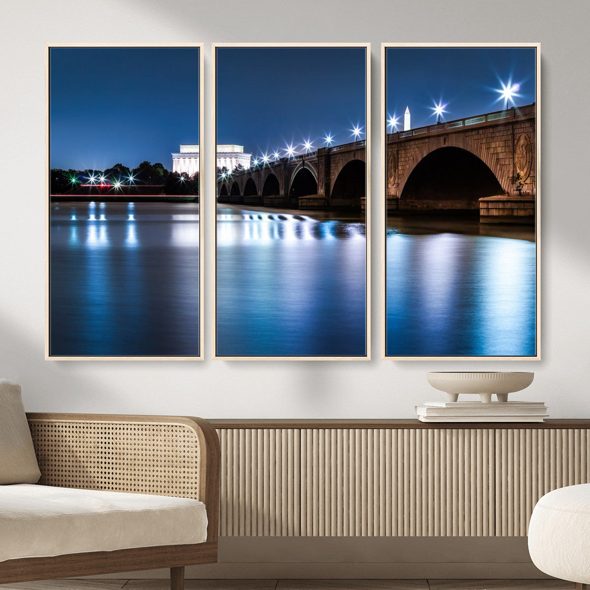 Washington DC Wall Art Canvas Print – Lincoln Memorial Night