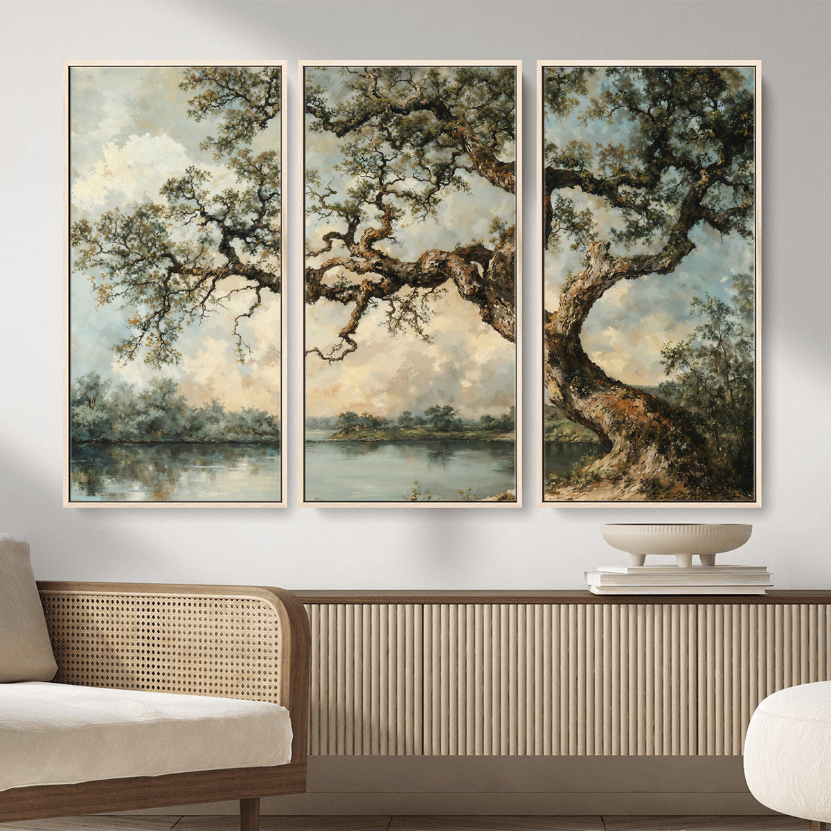 Old Oak Tree Canvas Wall Art, Turner Inspired Romantic
