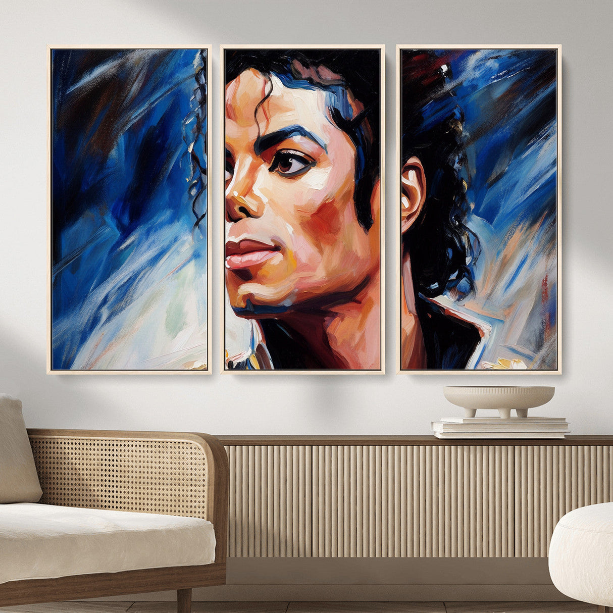 Abstract Michael Jackson Photo Wall Art Canvas Print