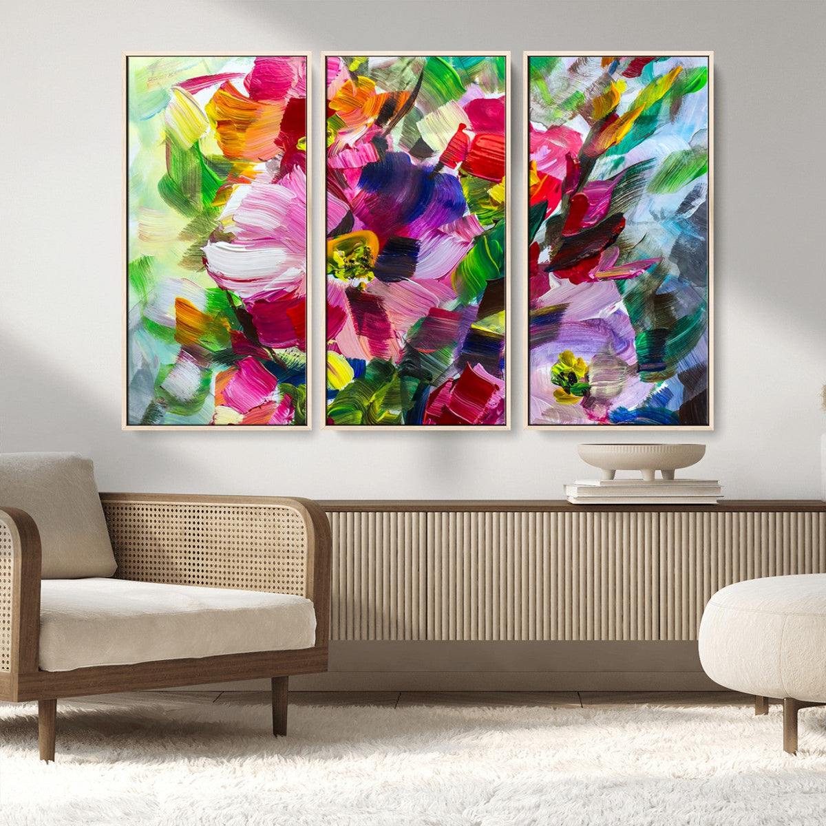 Oil Flower Abstract Canvas Print