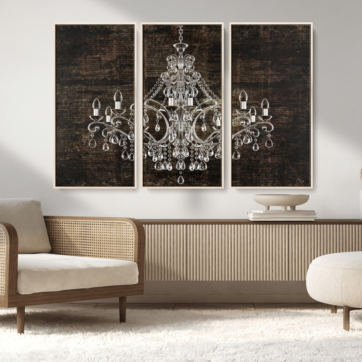 Rustic Chandelier Canvas Print
