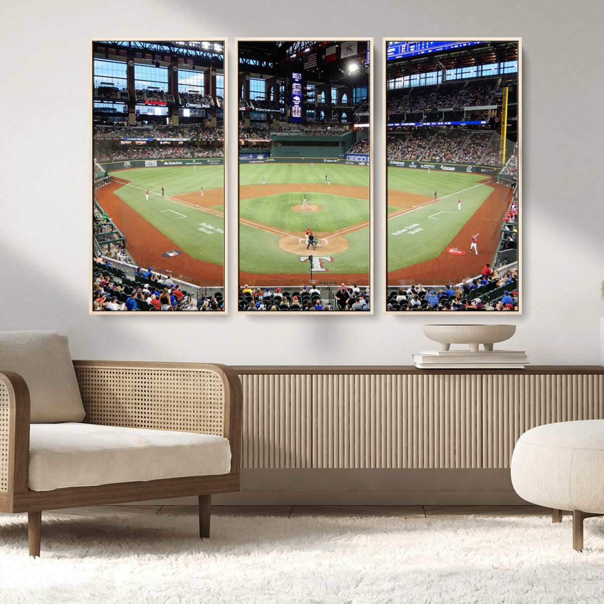 Texas Rangers Baseball Team Print - Arlington Globe Life