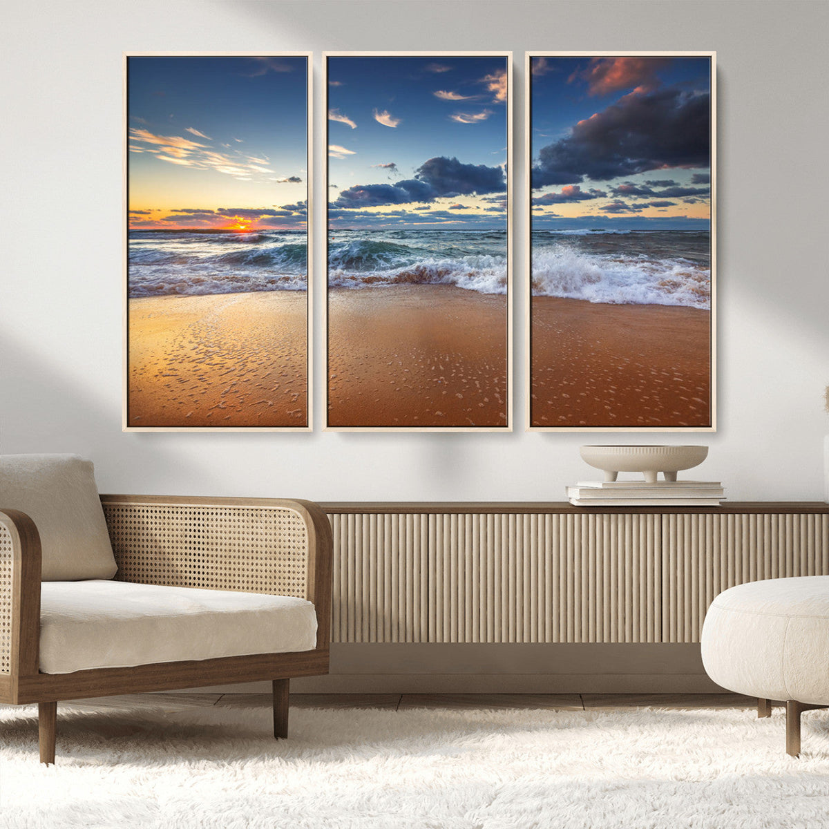 Beach Canvas Wall Art - Coastal Seascape Print for Living