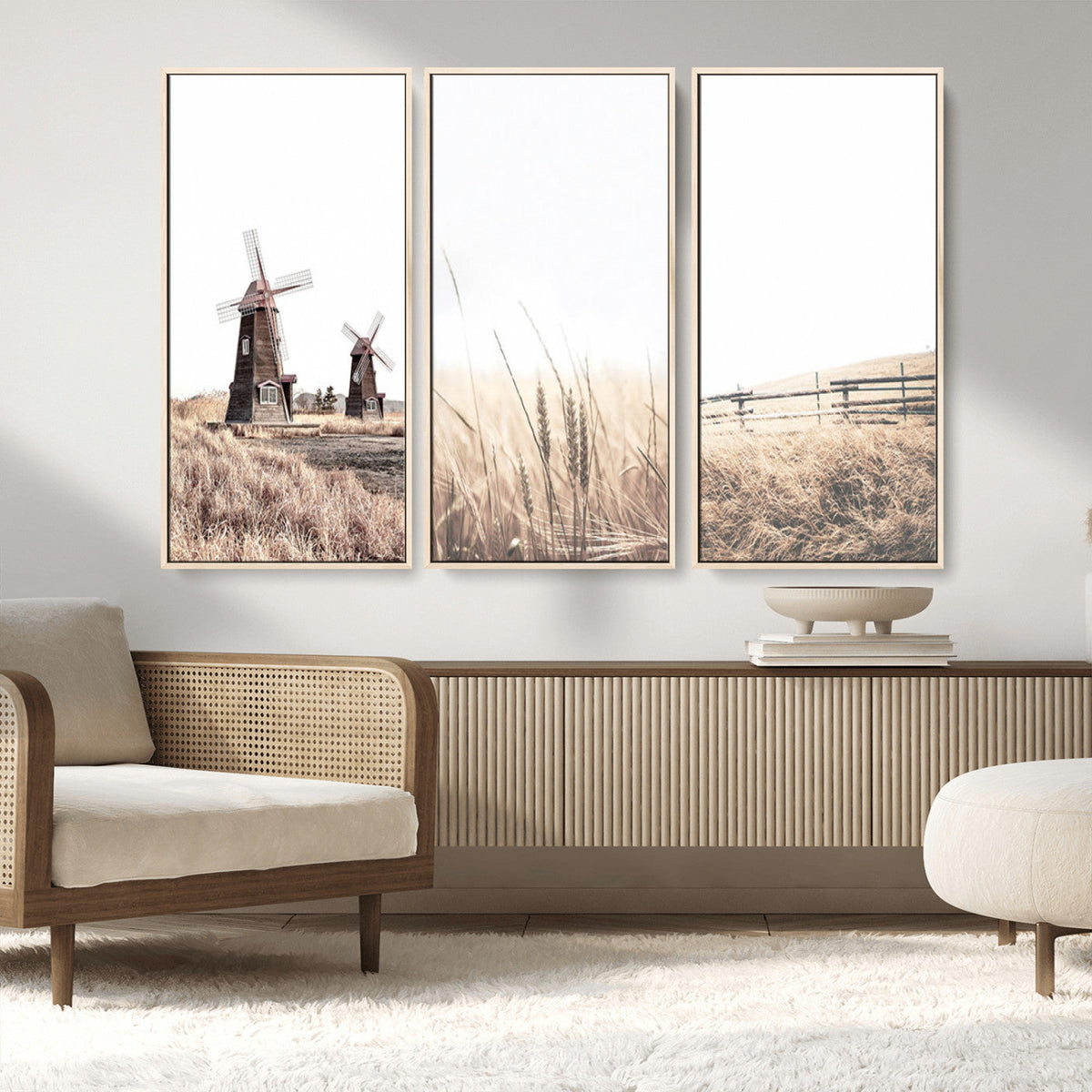 Farm Prints Set, Farmhouse Wall Art Canvas, Country House