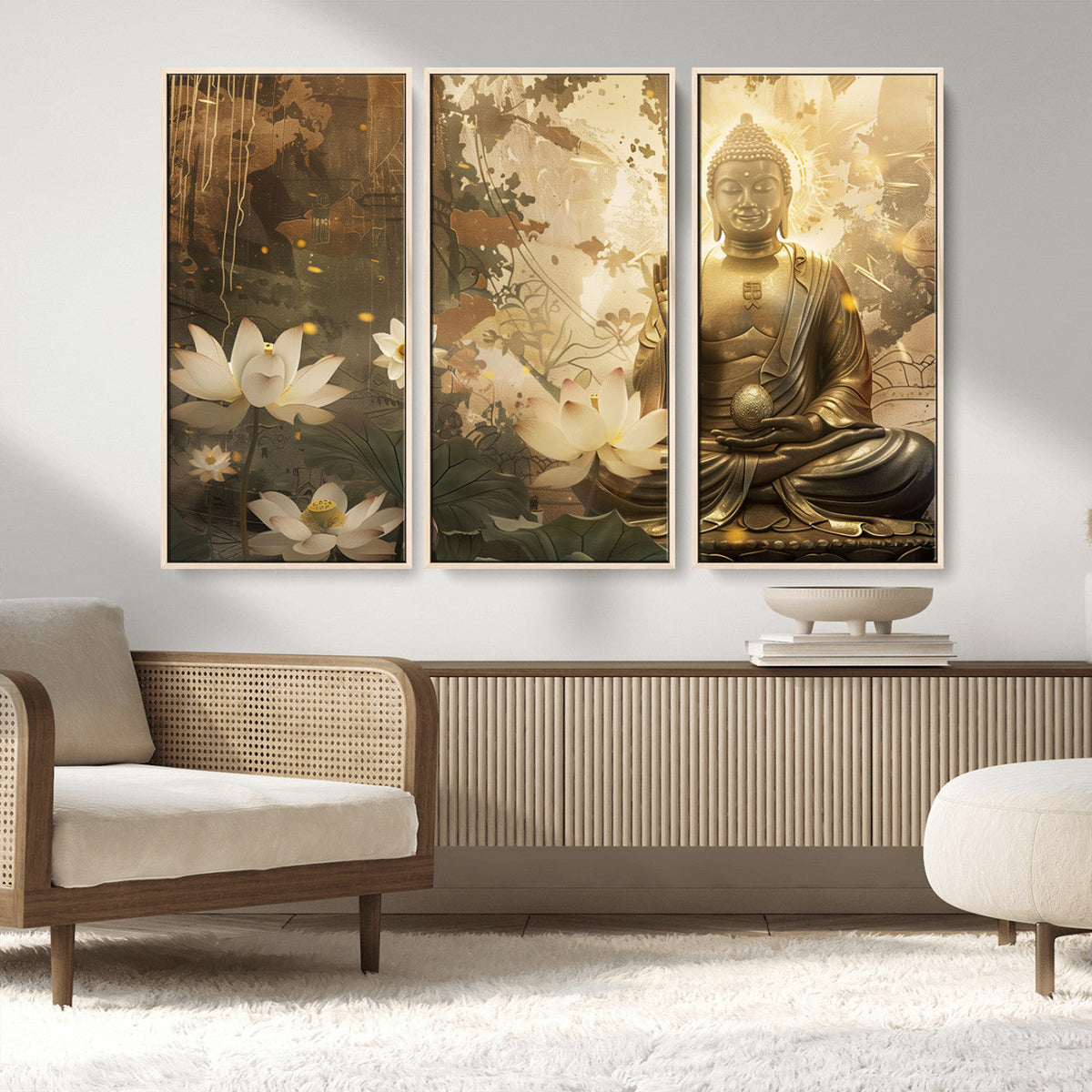 Zen Buddha Wall Art Canvas Print | Peaceful Meditation Decor