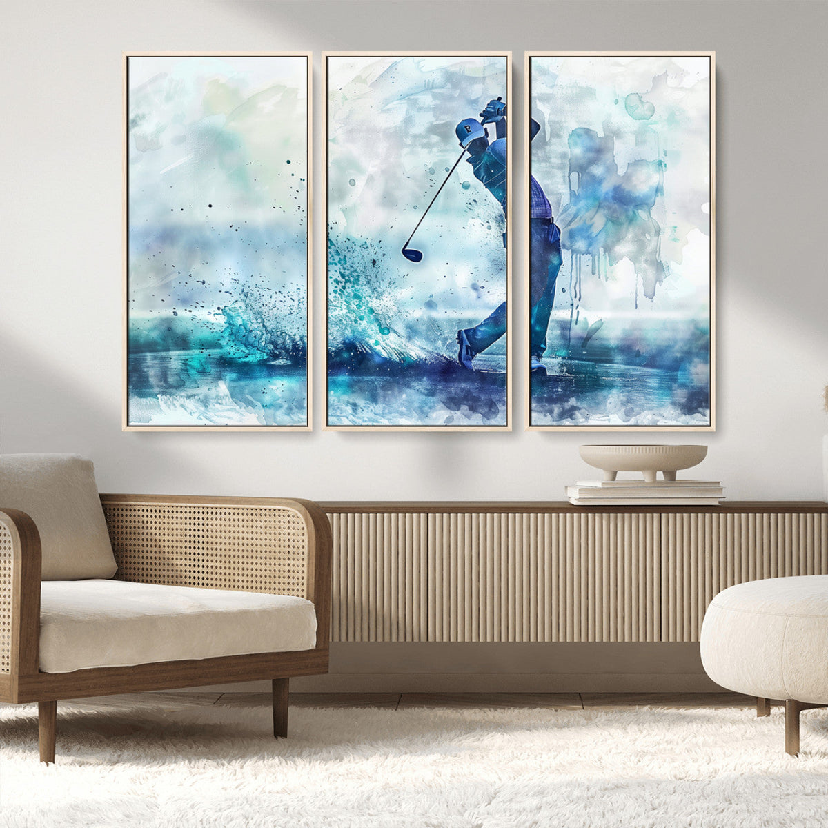 Golf Swing Wall Art Canvas Print - Sports-Inspired