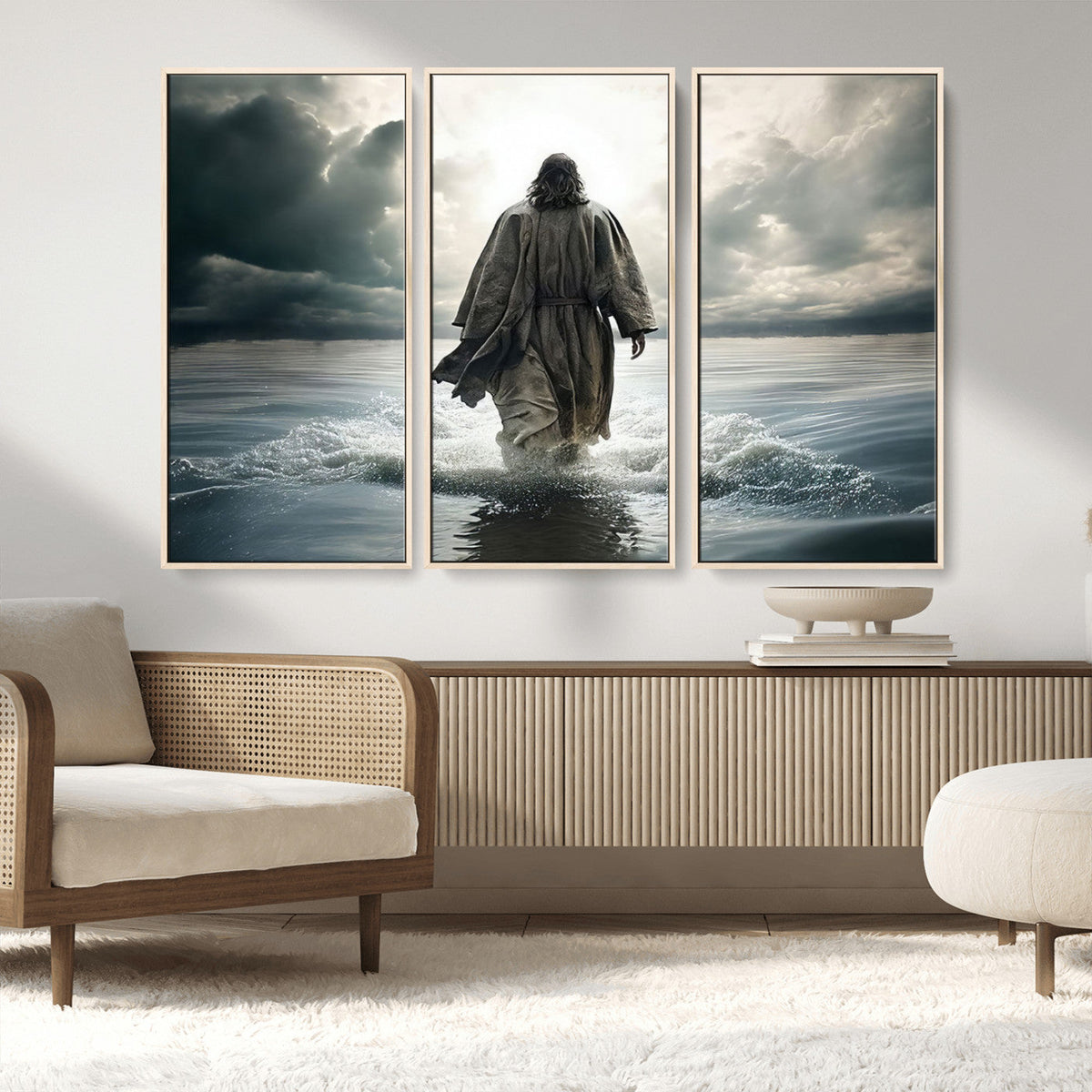 Jesus Walking on Water Wall Art | Canvas Print | Ready to
