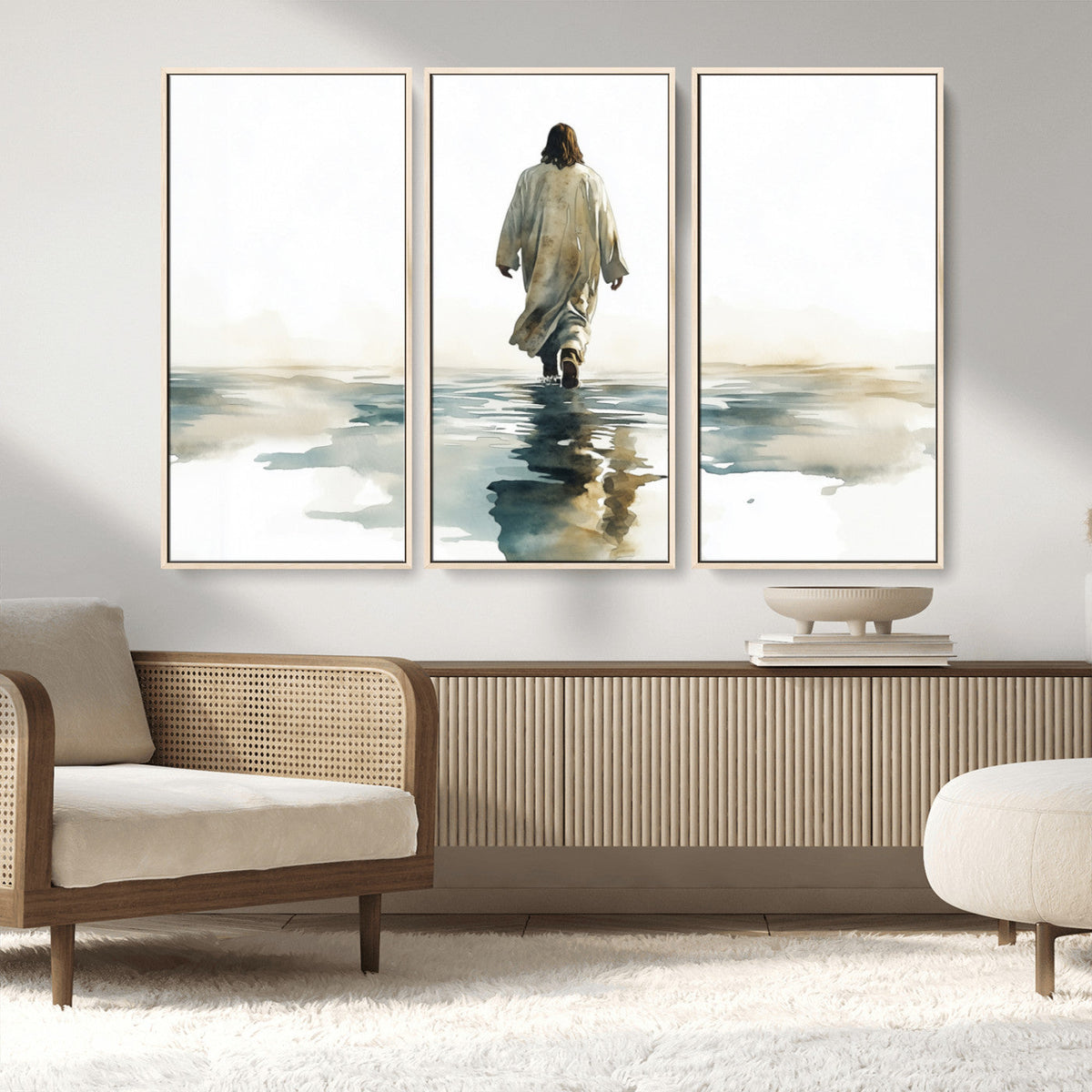 Abstract Jesus Wall Art Canvas Print, Christian Wall Art,