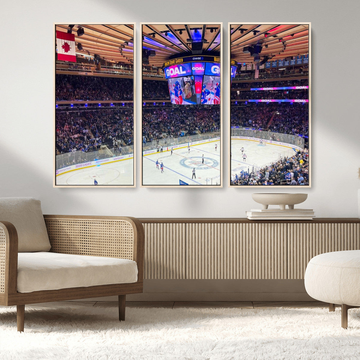Madison New York Rangers Hockey Stadium Wall Art Canvas