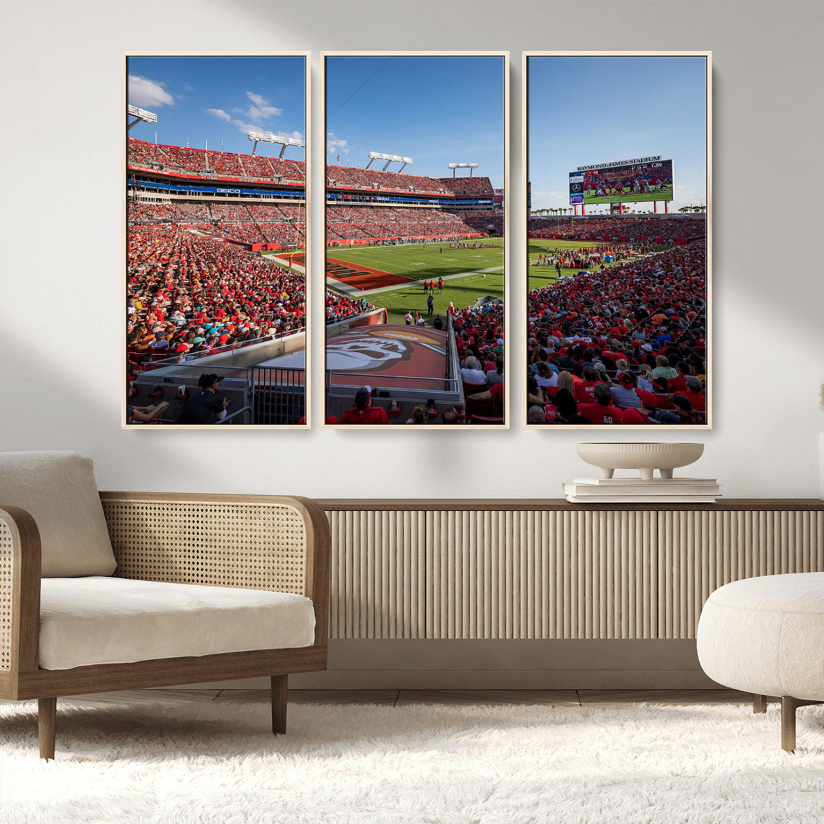 Florida Tampa Raymond James Stadium Wall Art Canvas Print -